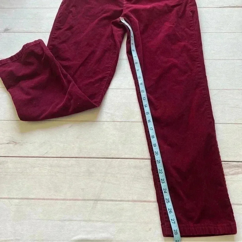 Coldwater Creek Womens burgundy red corduroy pants Size 8 - Picture 6 of 12